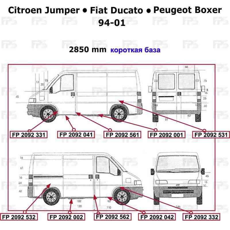 Поріг середній правий під дверима Peugeot Boxer, Citroen Jumper, Fiat Ducato 94-06 (KK)