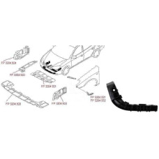 Кріплення бампера переднього ліве, нижнє Hyundai Elantra HD 2006-2010 FPS 865132H000