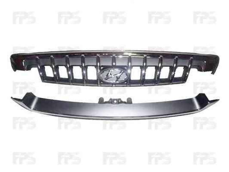 Решітка радіатора Hyundai H-1 00-05 верхня і нижня (FPS) 865654A511