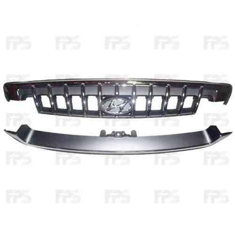 Решітка радіатора Hyundai H-1 00-05 верхня і нижня (FPS) 865654A511