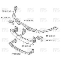 Ремчастина верхньої панелі Suzuki SX4 06-, верхня, права (FPS) 5826080J10