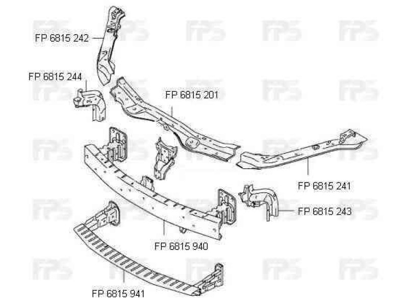 Ремчастина верхньої панелі Suzuki SX4 06-, верхня, права (FPS) 5826080J10
