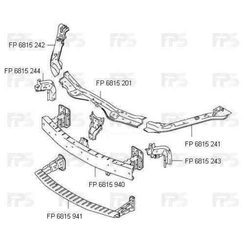 Ремчастина верхньої панелі Suzuki SX4 06-, верхня, права (FPS) 5826080J10