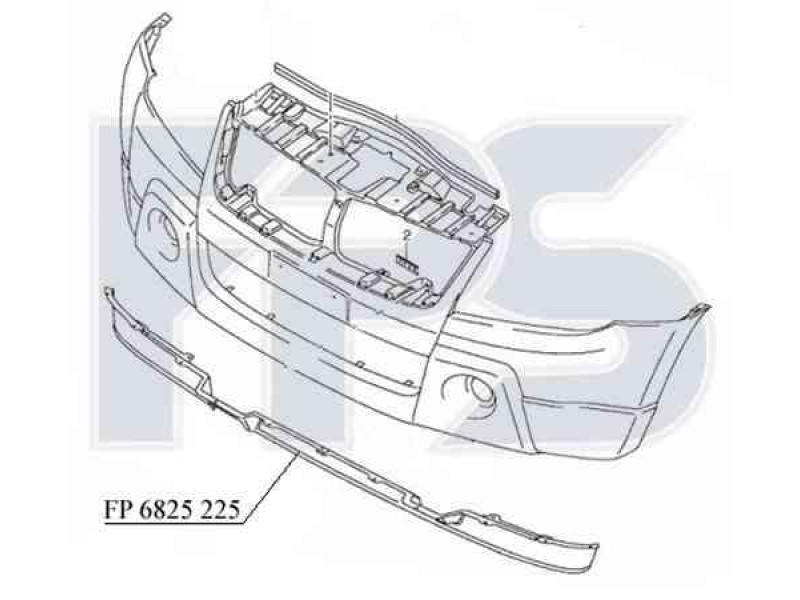 Спойлер переднього бампера Suzuki Grand Vitara 2006 - FPS 7175065J03
