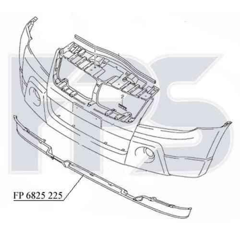 Спойлер переднього бампера Suzuki Grand Vitara 2006 - FPS 7175065J03