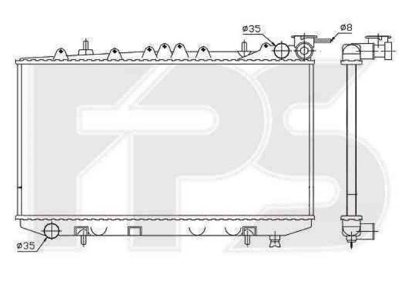 Радіатор охолодження двигуна Nissan Primera 1991-1996 (P10) SDN / HB