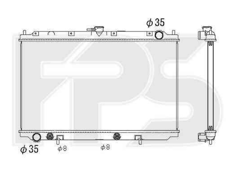 Радіатор охолодження двигуна Nissan Primera 1996-1999 (P11 / W11)