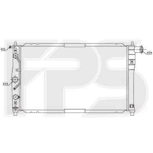 Радіатор охолодження двигуна Daewoo Lanos/Sens FPS 96182260, P96182260