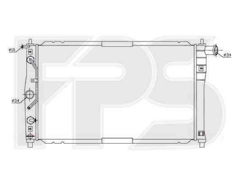 Радіатор охолодження двигуна Daewoo Lanos/Sens (FPS) 96182260, P96182260