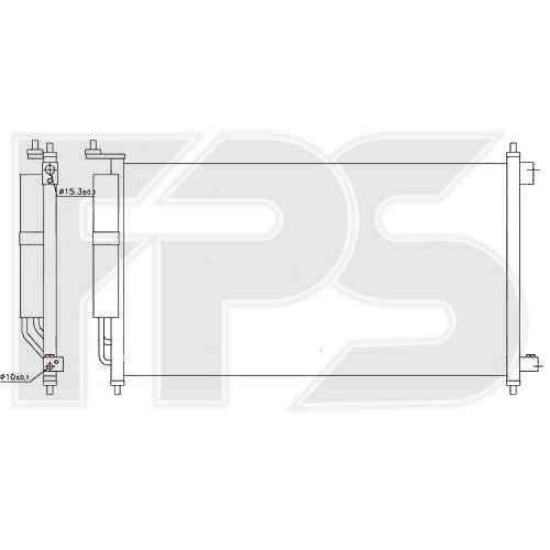 Радіатор кондиціонера Nissan Juke 10-19, Micra K12 03-10, Note 06-13, Tiida 05-12 (Koyorad) 92100AX80B