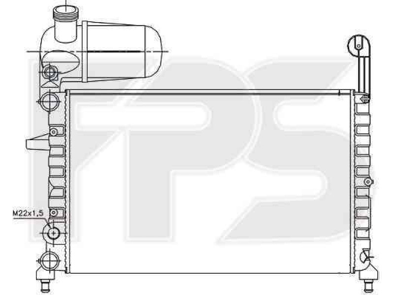 Радіатор охолодження двигуна Fiat TEMPRA 1990-1997