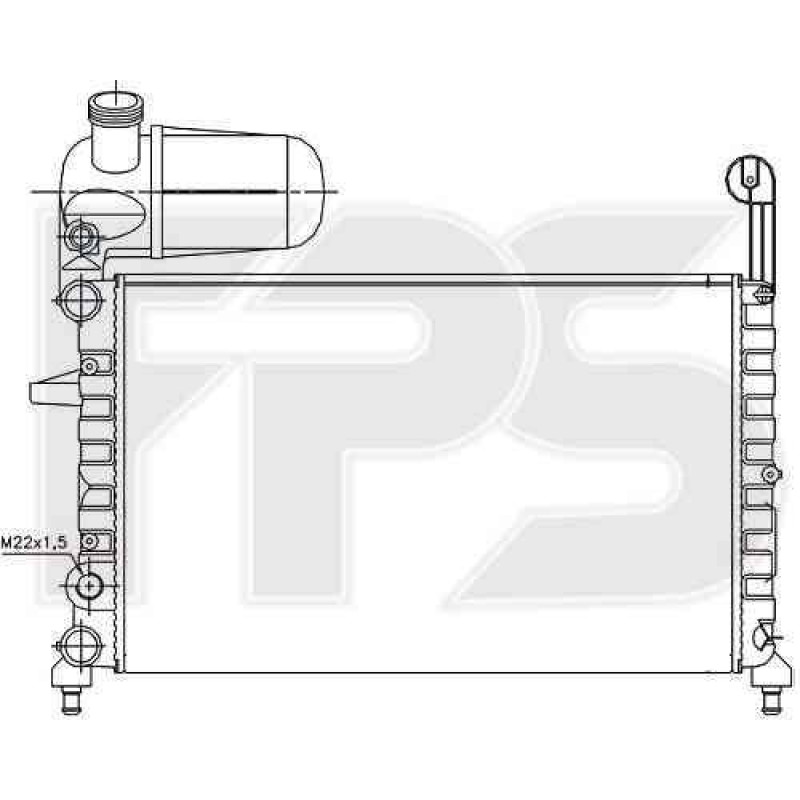 Радіатор охолодження двигуна Fiat TEMPRA 1990-1997