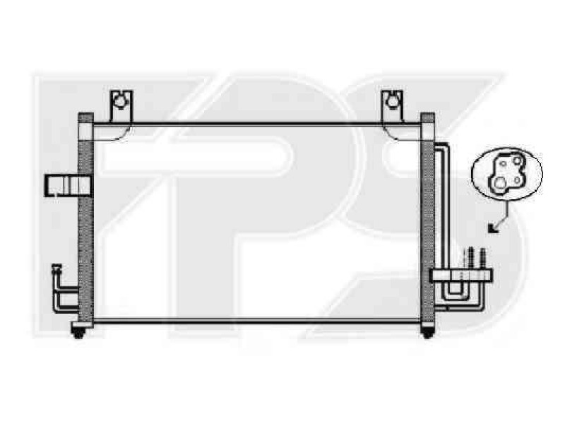 Радіатор кондиціонера Kia Rio 2000-2005