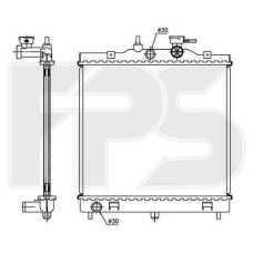 Радіатор охолодження двигуна Kia Picanto 2004-2008 / Picanto 2008-2011