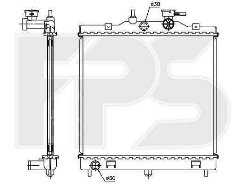 Радіатор охолодження двигуна Kia Picanto 2004-2008 / Picanto 2008-2011
