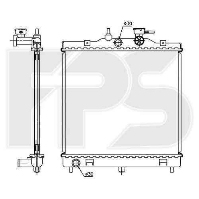 Радіатор охолодження двигуна Kia Picanto 2004-2008 / Picanto 2008-2011