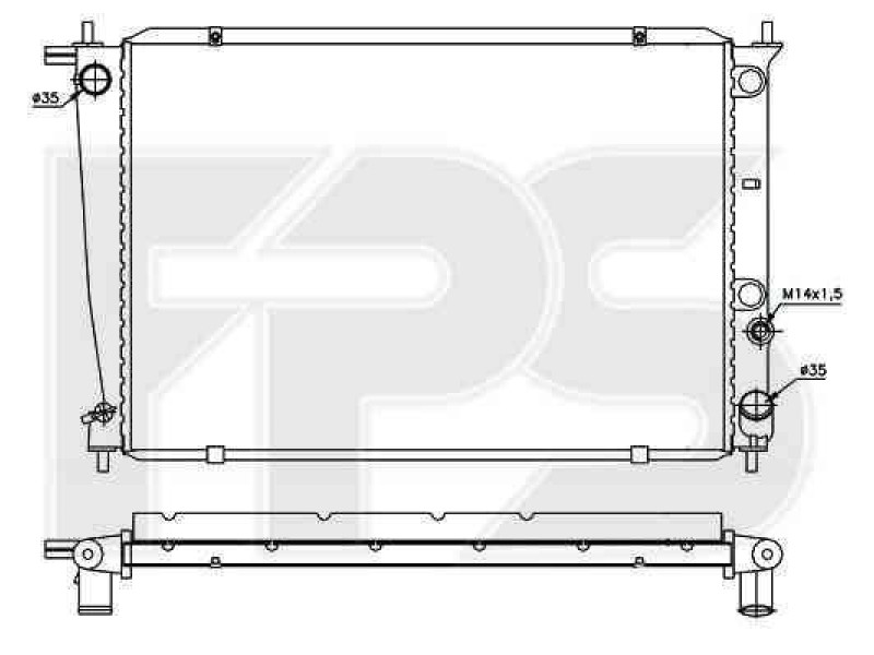 Радіатор охолодження двигуна Hyundai H-1 / H200 1997-2005