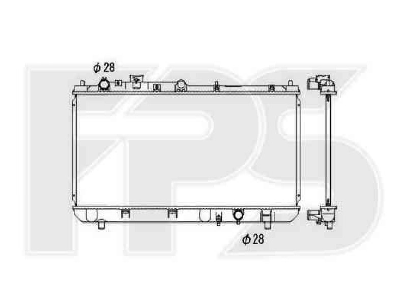 Радіатор охолодження двигуна Mazda 323 BJ 98-03 (FPS) ZL0115200