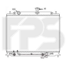 Радіатор охолодження двигуна Hyundai Accent 3 (06-10) 1.5 CRDi (FPS)