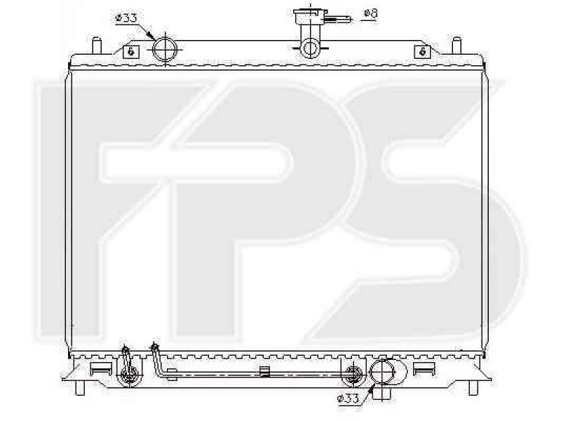 Радіатор охолодження двигуна Hyundai Accent 3 (06-10) 1.5 CRDi (FPS)
