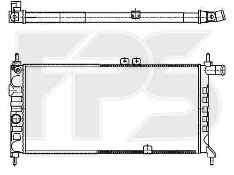 Радіатор охолодження двигуна Opel Kadett E 1.4 / 1.6 D / 1.8 / 2.0 (1985-1991)