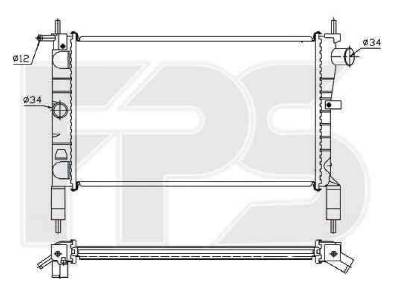 Радіатор охолодження двигуна Opel Astra F 1991-1997