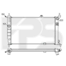 Радіатор охолодження двигуна Opel Astra F 1991-1997