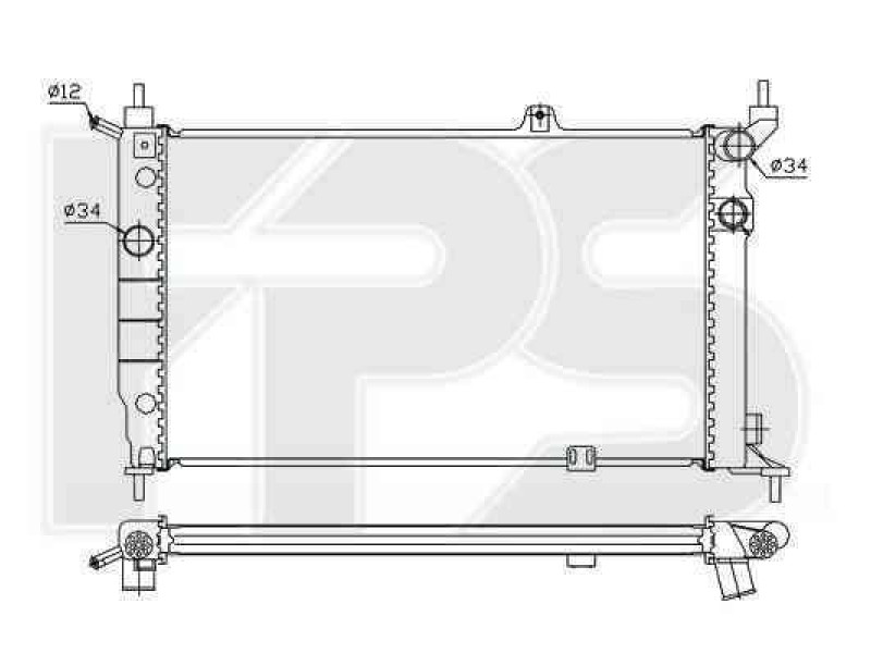 Радіатор охолодження двигуна Opel Astra F 1991-1997