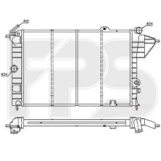 Радіатор охолодження двигуна Opel Vectra A 2.0 МКПП, без кондиціонера 1988-1995 (AVA)