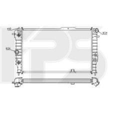 Радіатор охолодження двигуна Opel Vectra A 1988-1995