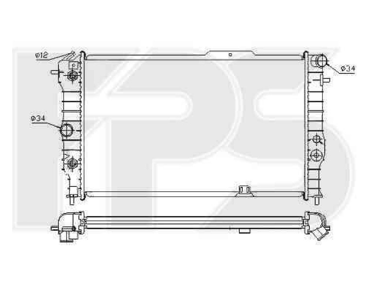Радіатор охолодження двигуна Opel Vectra A 1988-1995