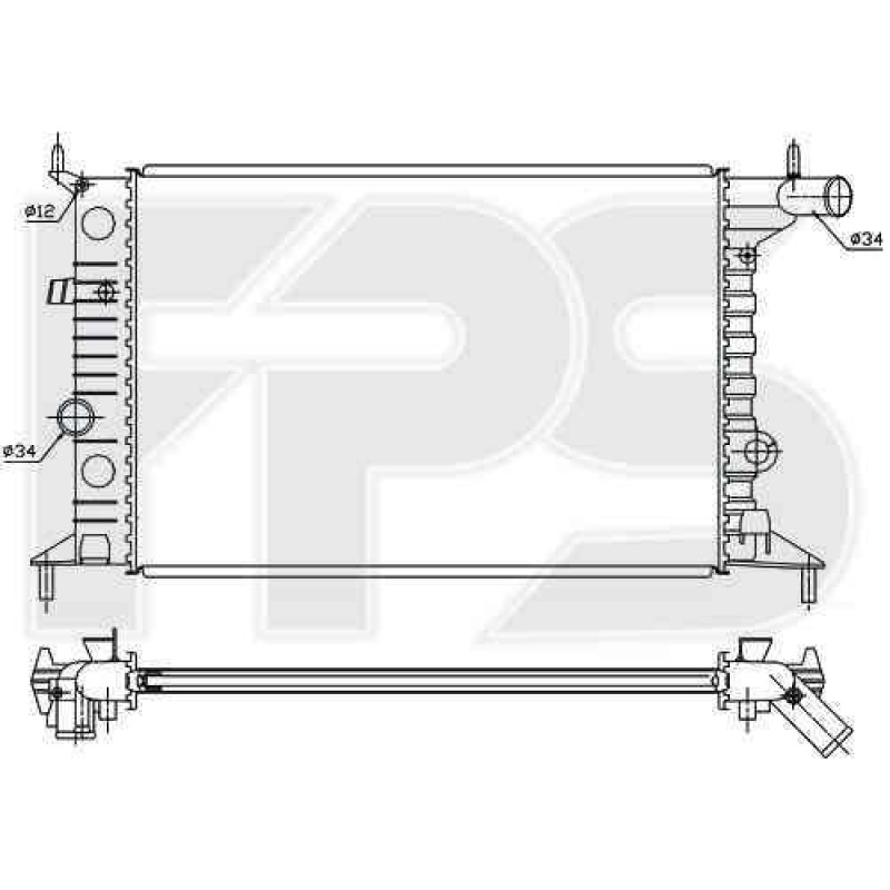 Радіатор охолодження двигуна Opel Vectra B 1995-1999