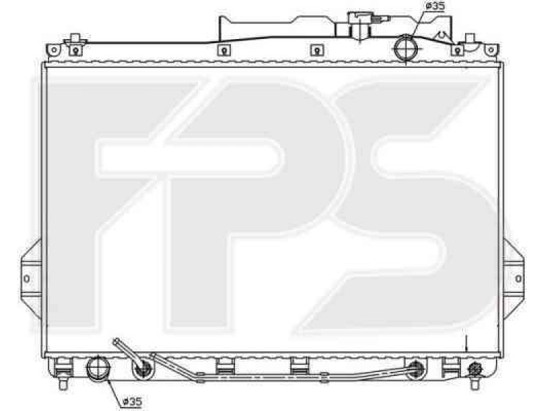 Радіатор охолодження двигуна Hyundai Veracruz 2007-2012