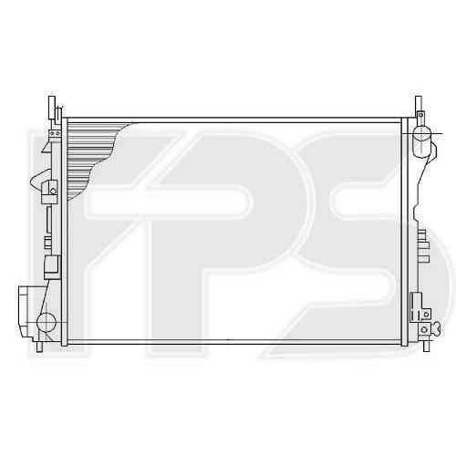 Радіатор охолодження двигуна Opel FPS FP 52 A1093