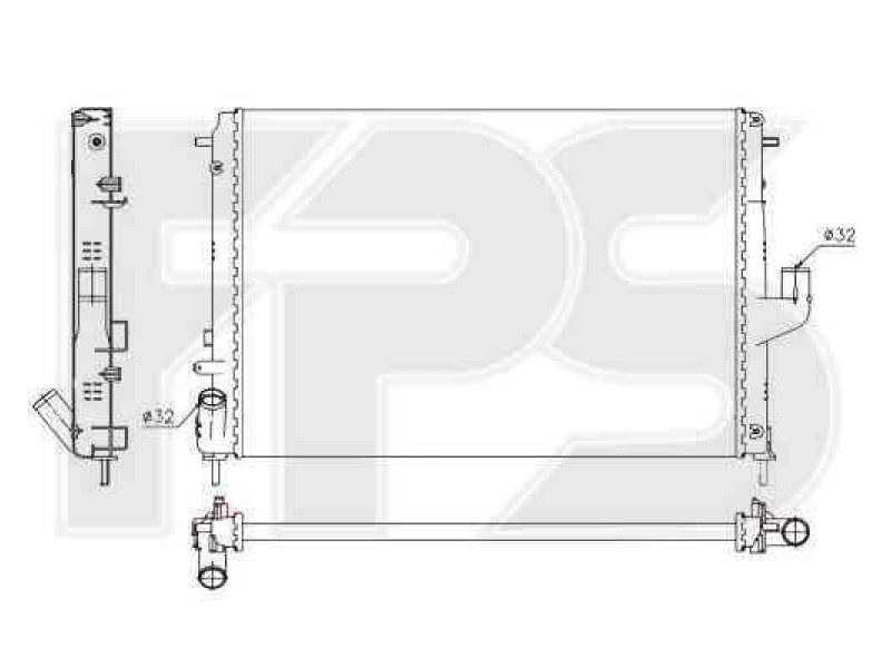 Радіатор охолодження двигуна Renault (NRF) FP 56 A145