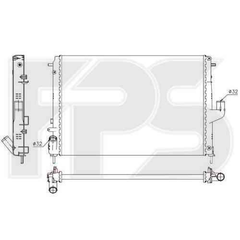 Радіатор охолодження двигуна Renault (NRF) FP 56 A145