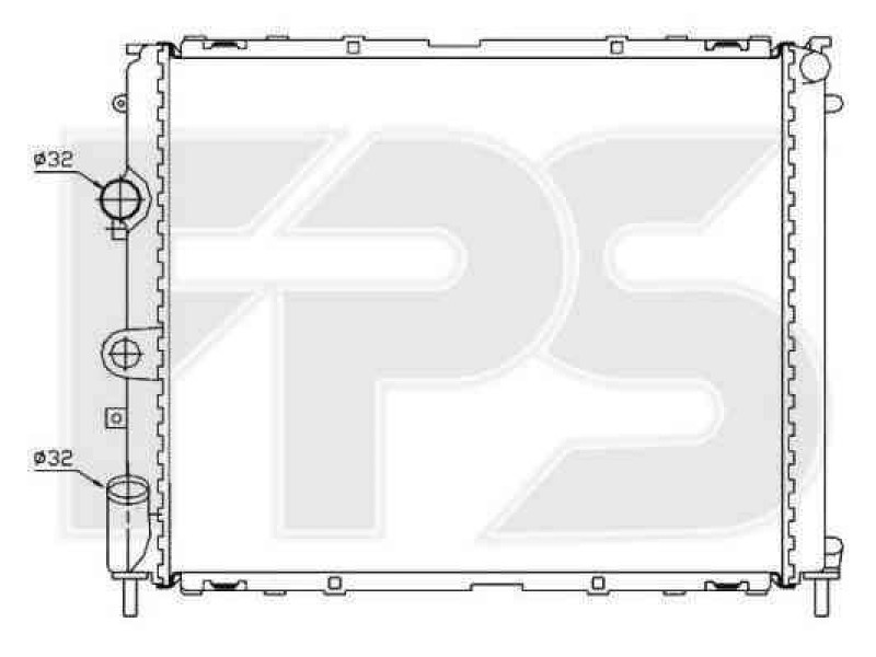 Радіатор охолодження двигуна Renault Kangoo 1997-2003