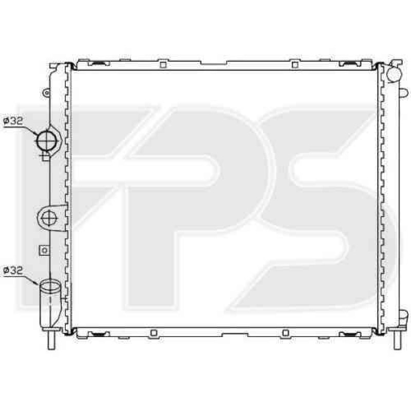 Радіатор охолодження двигуна Renault Kangoo 1997-2003