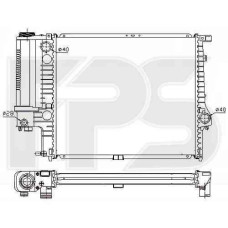 Радіатор охолодження двигуна BMW 5 E34 2.0 МКПП