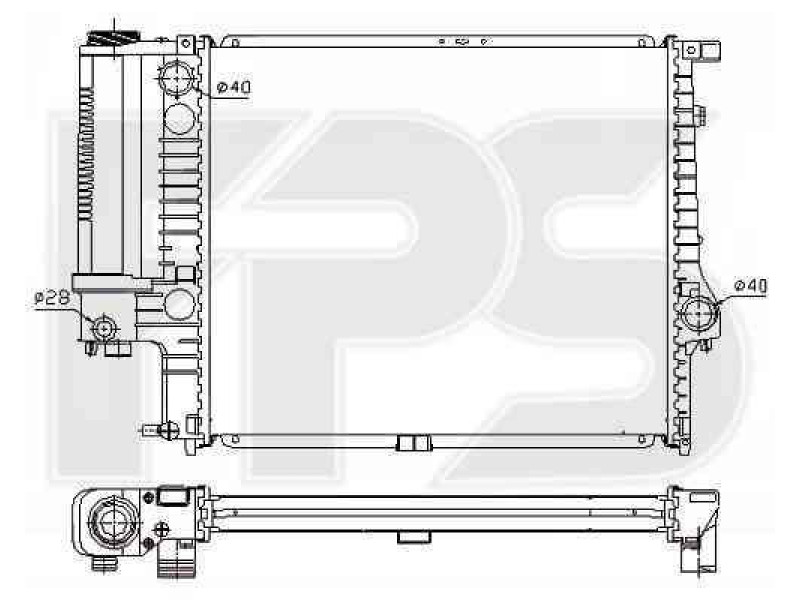 Радіатор охолодження двигуна BMW 5 E34 2.0 МКПП