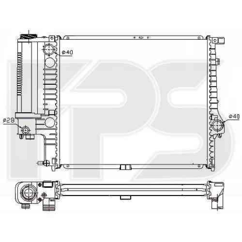 Радіатор охолодження двигуна BMW 5 E34 2.0 МКПП