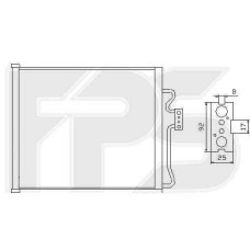 Радіатор кондиціонера BMW 7 (E38) 1994-2002