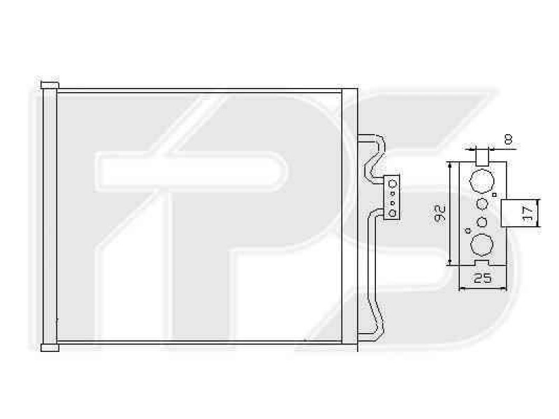 Радіатор кондиціонера BMW 7 (E38) 1994-2002