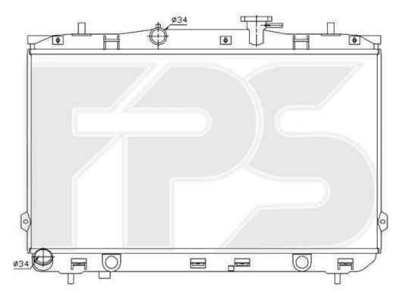 Радіатор охолодження двигуна Hyundai Elantra 2000-2004 (XD)