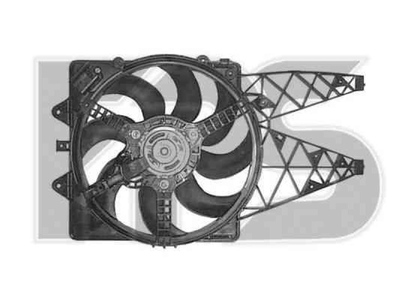 Вентилятор в зборі Fiat GrandE PUNTO 2005-