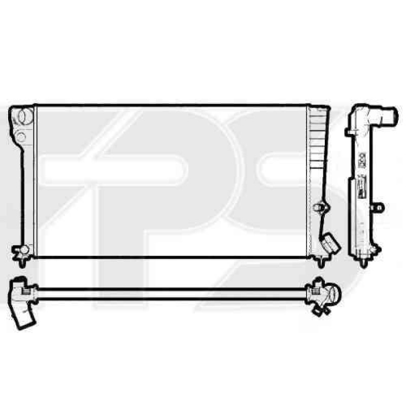 Радіатор охолодження двигуна Citroen Berlingo 1997-2002