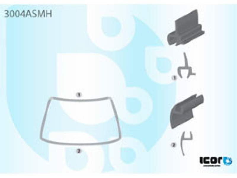 Молдинг лобового скла Daewoo Nubira 1997-2003 (Icor)