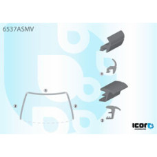 Молдинг лобового скла Citroen Berlingo, Peugeot Partner 1996-2008 Icor