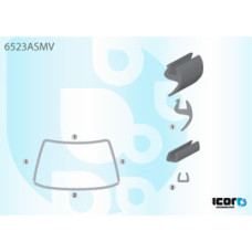 Молдинг лобового стекла Fiat Ducato, Citroen Jumper, Peugeot Boxer (94-06) ICOR