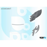 Молдинг лобового скла верхній Fiat Doblo 01-04 (Icor)